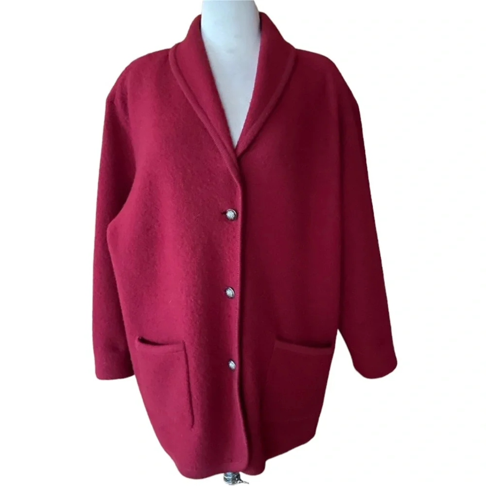 1980s Norm Thompson Wool, Button Down‎ Blazer